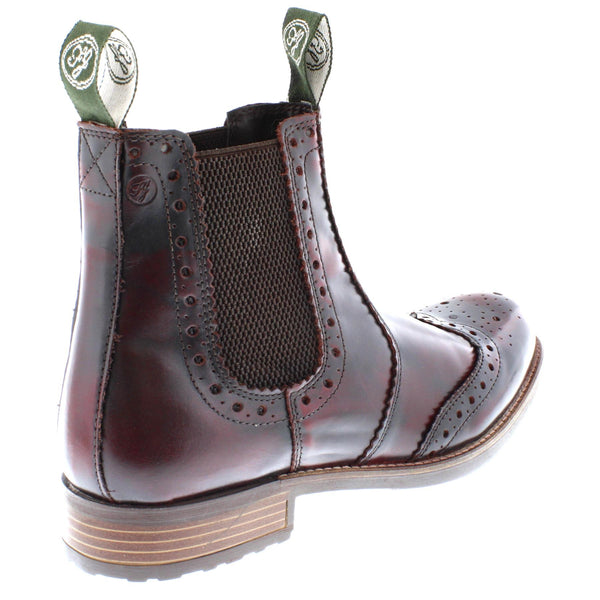 Chepstow Men's Leather Brogue Chelsea Boots