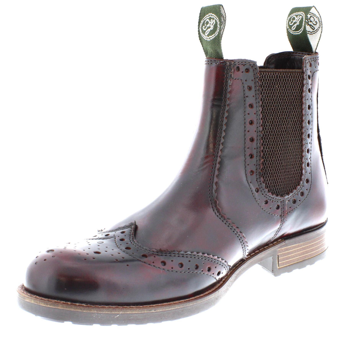 Chepstow Men's Leather Brogue Chelsea Boots